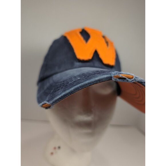 Mild Jokers 1598 Who What Why Baseball Hat Men's Blue Adjustable Distressed Cap - Picture 4 of 8